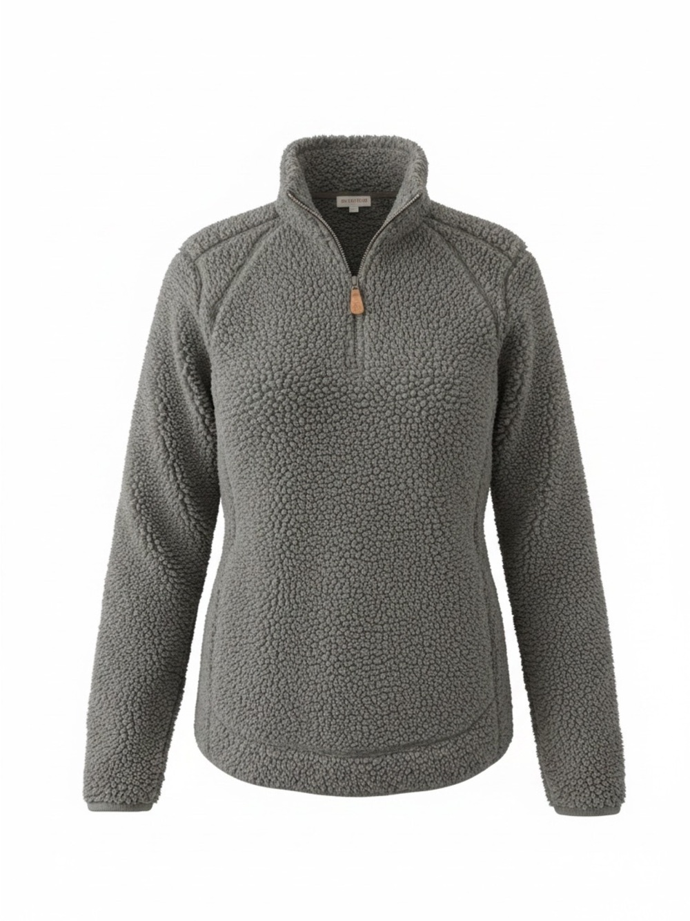 C.C Gray Teddy Sherpa Half-Zip Jacket